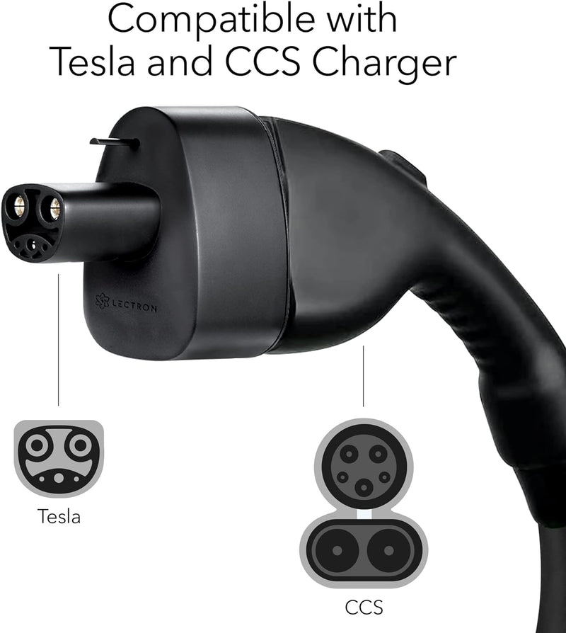 Lectron CCS Adapter Tesla Fast Charge CCS Chargers LEADPCCSTESLABLKUS - Black - Like New
