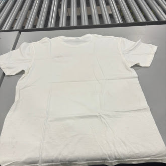 GILDAN LOVE IS COFFEE AND A PET IN MY LAP T SHIRT - SIZE: WOMEN M - WHITE - Like New