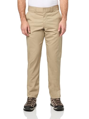 DICKIES MENS SLIM FIT TAPERED LEG MULTI-USE POCKET WORK PANTS - DESERT SAND - Brand New
