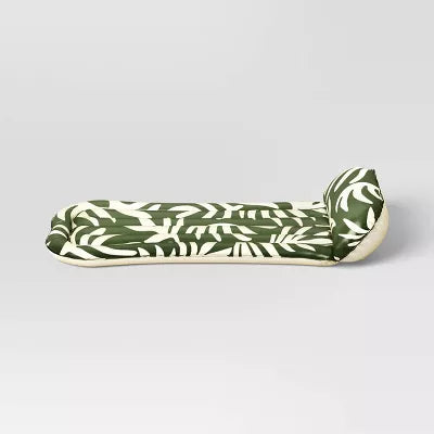 SUN SQUAD POOL LOUNGE PALM POOL LOUNGER - GREEN/WHITE LEAVES - Like New