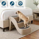 Pet Stairs - Durable Dog Stairs with 3-Step Design and Safety Locking Pins - Tan - Like New