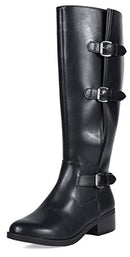 TOETOS Women's Mirran Black Knee High Riding Boots Wide Calf Size 11 M - Like New
