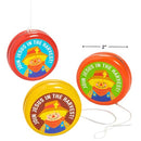 FUN EXPRESS RELIGIOUS SCARECROW YOYOS 12 PIECES - MULTICOLOR - Brand New