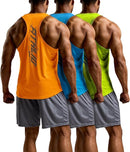 ATHLIO DRI-FIT SLEEVELESS MUSCLE TRAINING 3 PACK SIZE: XL - ORANGE SKY NEON - Brand New