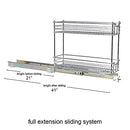 HOUSEHOLD ESSENTIALS GLIDEZ 2‑TIER MULTIPURPOSE, CHROME FINISH - CHROME - Like New