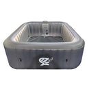 SereneLife Outdoor Portable Hot Tub 73''x73'' 6-Person Square - Scratch & Dent