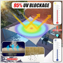 COLOURTREE 24' X 24' X 24' RED TRIANGLE CTAPT24 SUN SHADE SAIL CANOPY MESH - RED - Like New