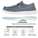 Haiwin Men's Casual Slip-on Loafers | Walking Shoes with Arch Support Dark Gray - Brand New