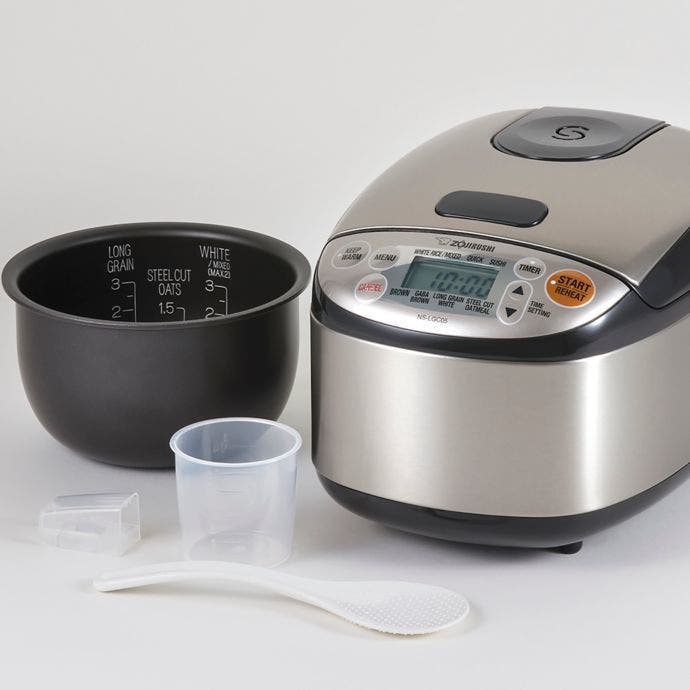 ZOJIRUSHI MICOM RICE COOKER AND WARMER 3-CUP - STAINLESS BLACK - Scratch & Dent