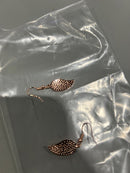 GENERIC GOLD AND WHITE LEAF EARRINGS - GOLD AND WHITE - Like New