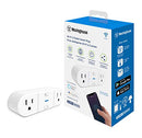 WESTINGHOUSE 94013 SURE SERIES WI-FI DUAL-OUTLET SMART PLUG - WHITE Like New