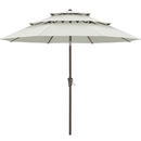 ABCCANOPY 11FT 3 TIERS MARKET UMBRELLA OUTDOOR UMBRELLA UB97 - LIGHT BEIGE - Like New