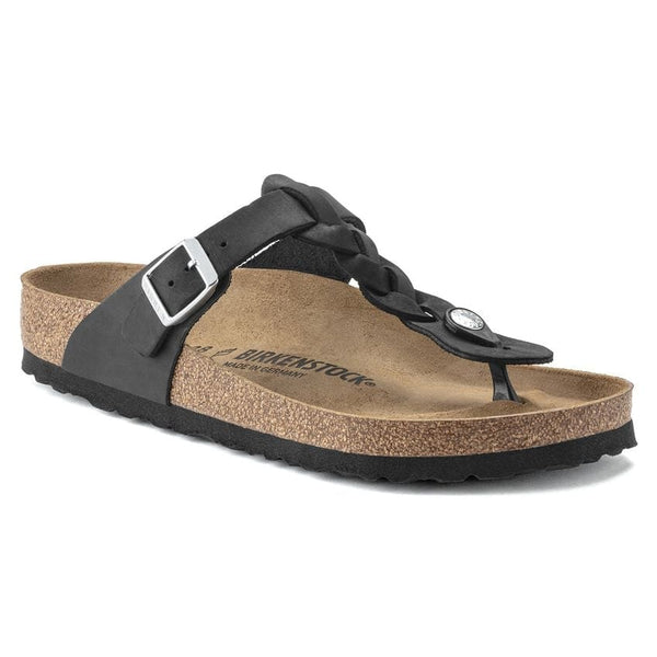 BIRKENSTOCK GIZEH BRAID WOMEN'S REGULAR FIT - SIZE: MEN 4 WOMEN 6 - BLACK - Brand New