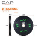 CAP BARBELL RUBBER OLYMPIC BUMPER PLATE; 25 lb Pair; OPR6PIS-50; BLACK - Like New