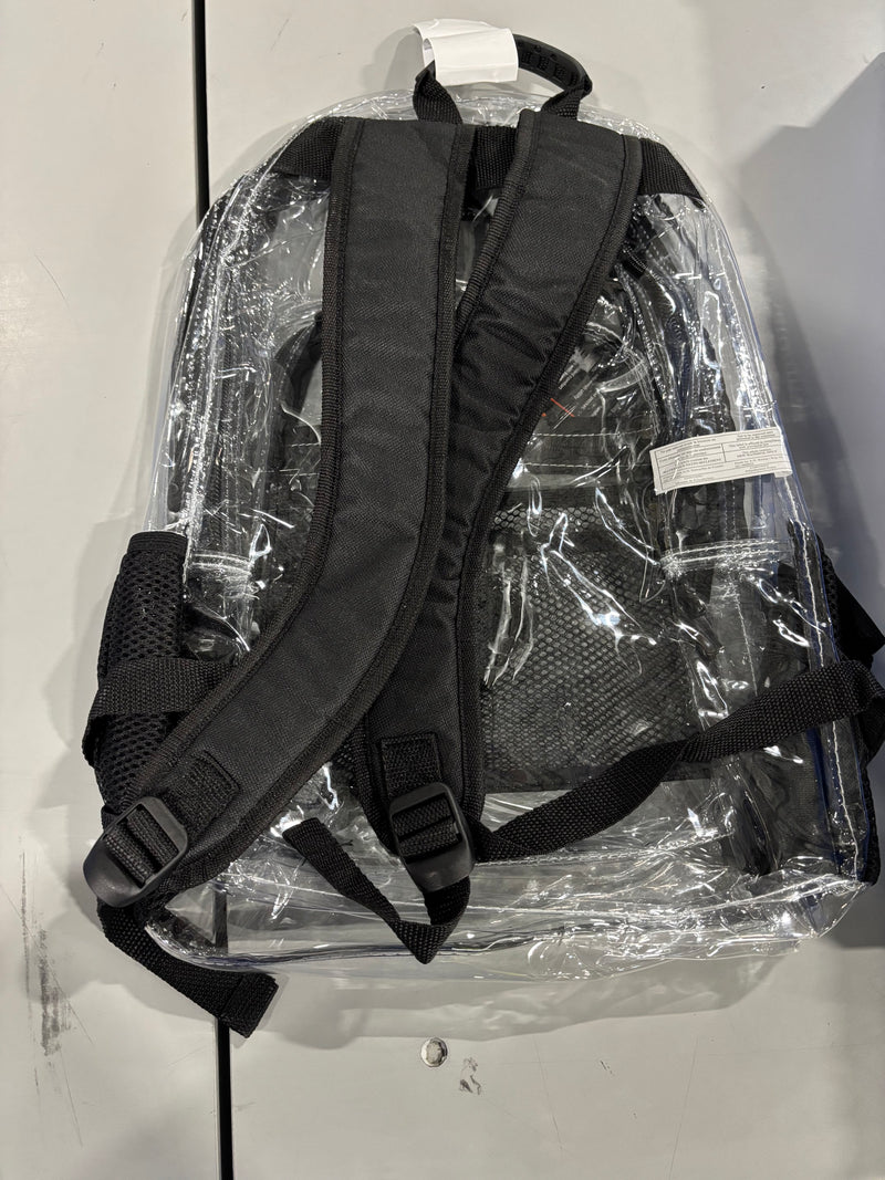 TRAILMAKER DELUXE 18" CLEAR BACKPACK - BLACK - Brand New