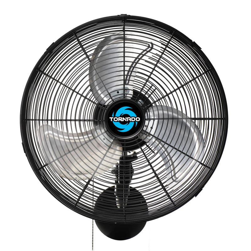 TORNADO PRO SERIES OSCILLATING WALL MOUNT FAN HIGH VELOCITY - BLACK - Like New