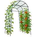 FOLLOOK GARDEN ARCH TRELLIS CLIMBING PLANTS OUTDOOR 7.8 FT TALL, BLACK - Like New
