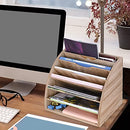 Wugeshop Fan Shaped File Organizer 7 Tier Desk Paper Organizer File Holder - Like New
