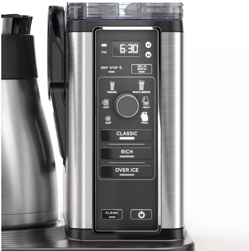 NINJA Hot & Iced Single Serve or Drip Coffee System 10 Cup CM305 - Silver - Like New