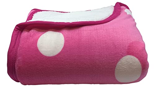 Jay Franco Disney Minnie Mouse Sweet Dots Sherpa Throw Blanket - Pink - Like New