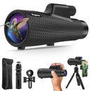 SOGRIES 15×55 MONOCULAR TELESCOPE HD HIGH POWERED TRIPOD PHONE ADAPTER - BLACK - Like New