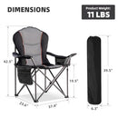 Large Camping Chair with Side Table Heavy Duty 500LBS - Folding Outdoor Chair - Like New