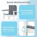 OTSUN OUTDOOR TALL ADIRONDACK CHAIRS - LIGHT GRAY/WHITE - Like New