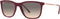 RAY-BAN RB4344 SQUARE SUNGLASSES - RED CHERRY/CLEAR GRADIENT GREY Like New