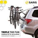 Saris Guardian Trunk Bike Rack No-Hitch Bicycle Carrier 3 Bikes (35 lbs Each) - Like New
