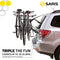 Saris Guardian Trunk Bike Rack No-Hitch Bicycle Carrier 3 Bikes (35 lbs Each) - Like New