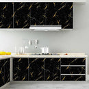Dekal Black Marble Peel and Stick Contact Paper Wallpaper Brown - Brand New