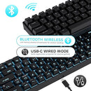 RK ROYAL KLUDGE RK68 Wireless Hot-Swappable 65% Mechanical Brown Switch - Black - Like New