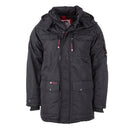 CANADA WEATHER GEAR MEN'S 4-POCKET HOODED PARKA, BLACK, X-LARGE - Brand New