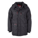 CANADA WEATHER GEAR MEN'S 4-POCKET HOODED PARKA, BLACK, MEDIUM - Brand New