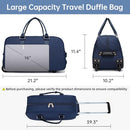 BAVERGE ROLLING TRAVEL DUFFLE BAG WITH WHEELS (WET POCKET) - NAVY - Like New