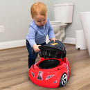 HOT WHEELS RACE CAR POTTY TRAINING TOILET WITH KIDS POTTY 470830 - RED - Like New