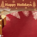 B0D7M34G5T Jinchan Area Rug 7ft Xmas Tree Washable Circle Non Slip Soft - Red - Like New