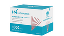 HIGHMARK® PLASTIC STIR STICKS, 5-1/2", RED/WHITE, CASE OF 10,000 - Brand New