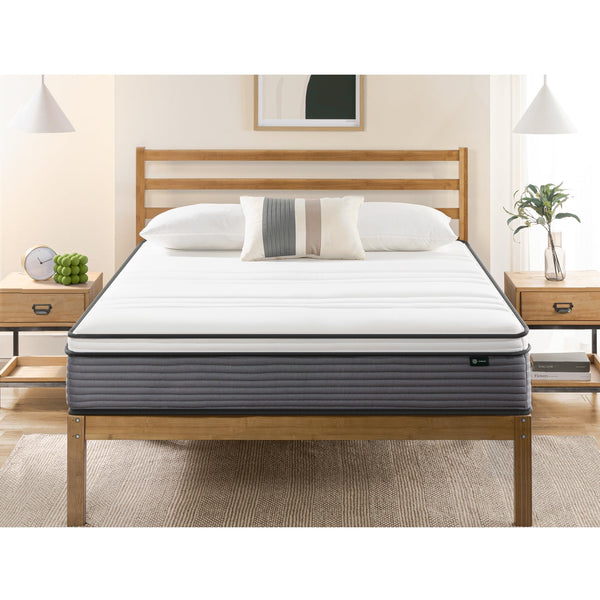 Zinus 10" Inch True Support Hybrid Mattress [New Version] Queen Fiberglass Free - Brand New