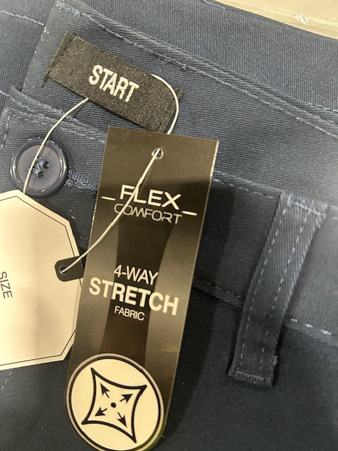 START FLEX COMFORT 4-WAY STRETCH FABRIC - SIZE: MEN 32 - NAVY - Brand New