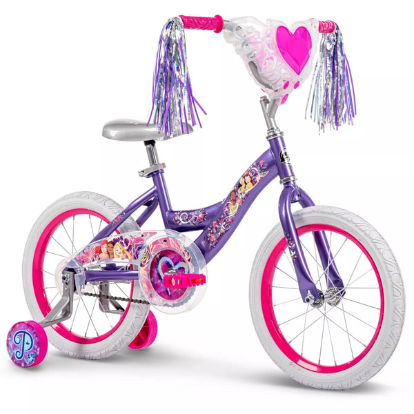 HUFFY DISNEY PRINCESS KIDS' BIKE - 16" WHEELS - TRAINING WHEELS - PURPLE - Brand New