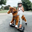 POWER PONY RIDING TOY - CHAMP ZUME V2: STEEL RIDE-ON ANIMAL, AGES 4+ - BROWN - Like New
