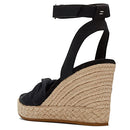 TOMS Women's, Marisela Sandal Black Slubby Woven Size 8 Women Black/Black - Brand New