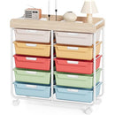 10 Drawers Rolling Cart (Rainbow) - Brand New