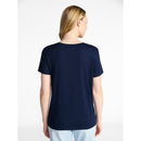 TIME AND TRU WOMEN'S COTTON CREWNECK TEE SHORT SLEEVES - SIZE: S - DARK NAVY - Like New