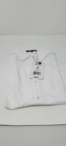 JAMES TAILOR MEN'S SHORT SLEEVE KNIT BUTTON DOWN SHIRT SIZE SIZE: MEN M - WHITE - Brand New