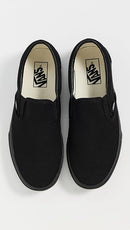 VANS MEN'S VANS CLASSIC SLIP-ON SKATE SHOES - SIZE: MEN 9.5 WOMEN 11 - BLACK - Like New