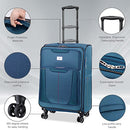 Verdi 28 Inch Luggage Expandable Durable Softside Lightweight Suitcase Teal - Brand New