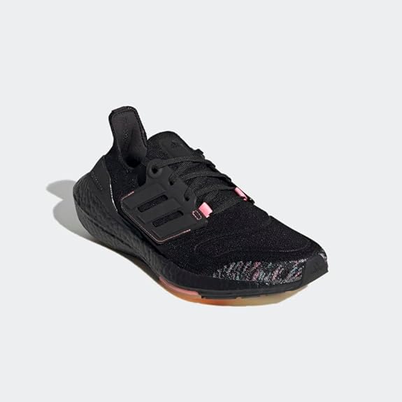 ADIDAS WOMEN'S ULTRABOOST 22 PRIMEKNIT RUNNING SHOES - 8 - BLACK/PINK - Like New