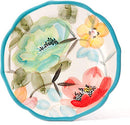 THE PIONEER WOMAN VINTAGE BLOOM 12-PIECE DINNERWARE SET, TURQUOISE - Like New